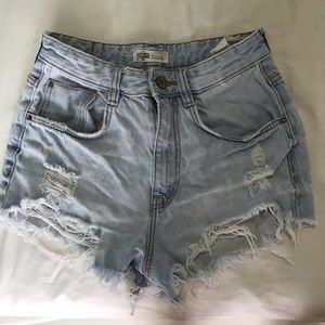 Zara high waisted jean shorts